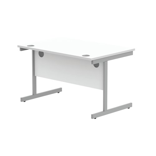 Astin Rectangular Single Upright Cantilever Desk 1200x800x730mm Arctic White/Arctic White KF803608