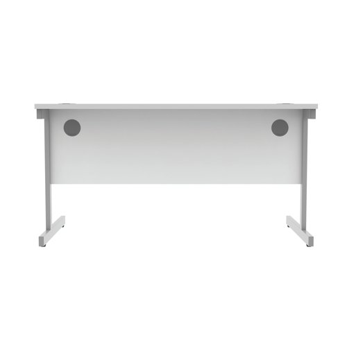 Astin Rectangular Single Upright Cantilever Desk 1400x800x730mm Arctic White/Arctic White KF803617 - KF803617