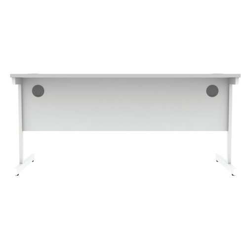 Astin Rectangular Single Upright Cantilever Desk 1600x800x730mm Arctic White/Arctic White KF803627