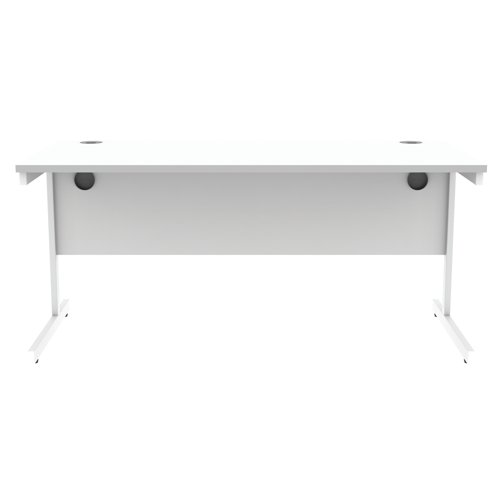 Astin Rectangular Single Upright Cantilever Desk 1600x800x730mm Arctic White/Arctic White KF803627
