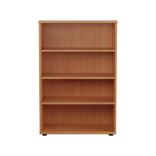 This First Bookcase provides a convenient storage solution for organised office filing. Complete with three shelves, this bookcase is suitable for filing and storing lever arch and box files. The bookcase measures 800x450x1200mm and comes in a beech finish to complement the First furniture range.
