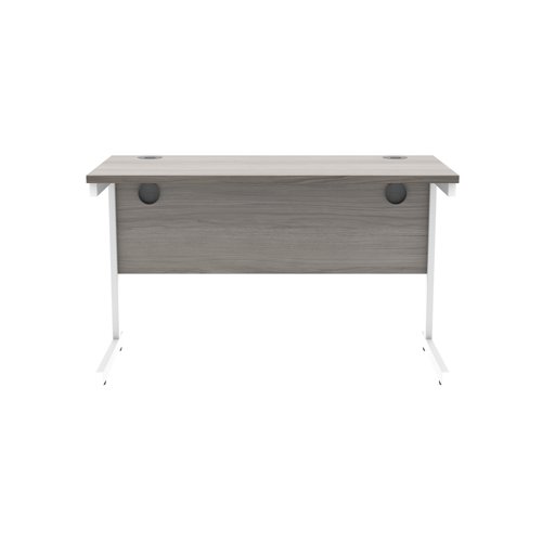 Astin Rectangular Single Upright Cantilever Desk 1200x600x730 Alaskan Grey Oak/Arctic White KF803707