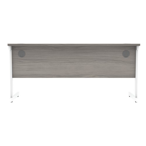 Astin Rectangular Single Upright Cantilever Desk 1600x600x730 Alaskan Grey Oak/Arctic White KF803727