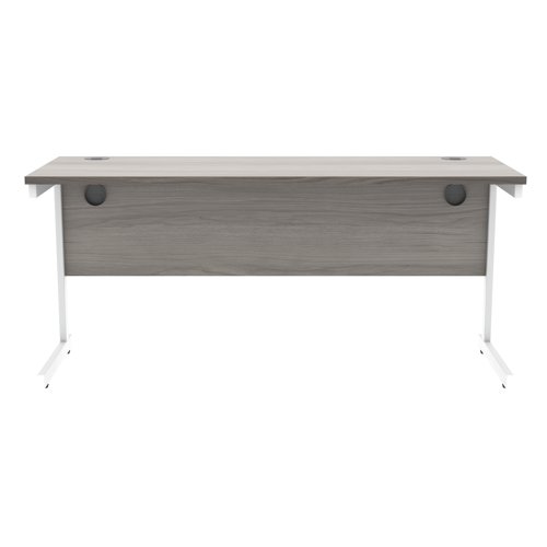 Astin Rectangular Single Upright Cantilever Desk 1600x600x730 Alaskan Grey Oak/Arctic White KF803727