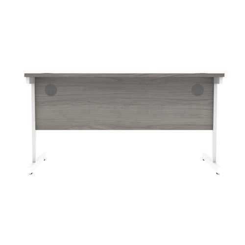 Astin Rectangular Single Upright Cantilever Desk 1400x800x730 Alaskan Grey Oak/Arctic White KF803747