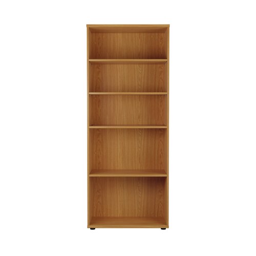 First 4 Shelf Wooden Bookcase 800x450x2000mm Nova Oak KF803751 VOW