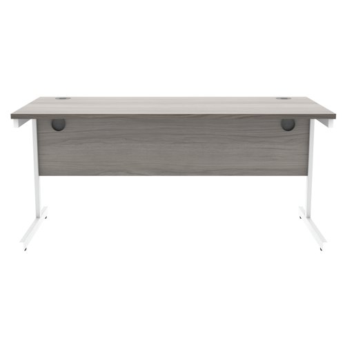 Astin Rectangular Single Upright Cantilever Desk 1600x800x730 Alaskan Grey Oak/Arctic White KF803767