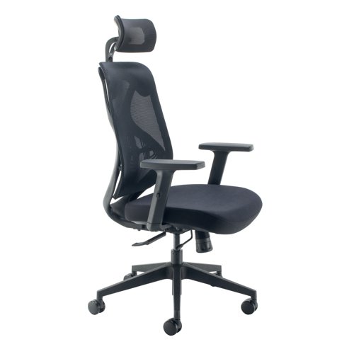 Jemini Stealth Operator Chair with Height Adjustable Arms Black KF80386 - KF80386