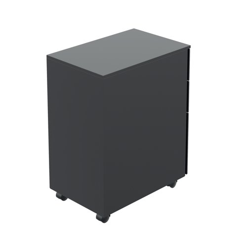 Jemini Slimline Pedestal Steel Black KF80388