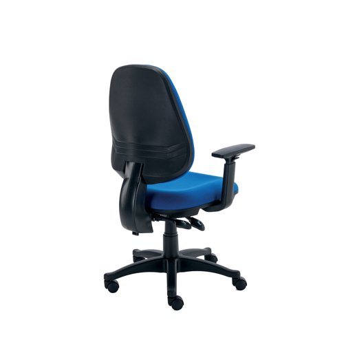 The Astin Nesta Operator Chair has a modern design with adjustable arms and a rounded back for lumbar and back support. The chair has two lever controls for seat height and tilt adjustments, ensuring personalised comfort with a recommended usage time of up to 8 hours.