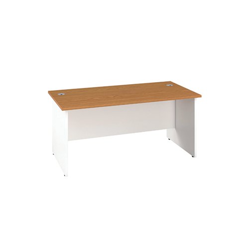 Jemini Rectangular Panel End Desk 1600x800x730mm Nova Oak KF804789