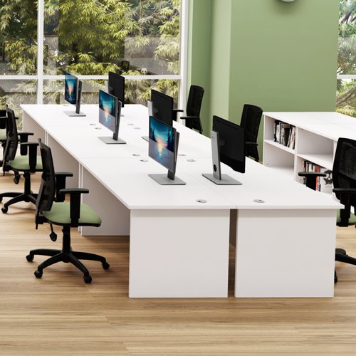 Jemini Rectangular Panel End Desk 1800x800x730mm Beech KF804826 - KF804826