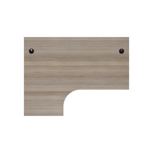 Jemini Radial Left Hand Panel End Desk 1600x1200x730mm Grey Oak KF805014