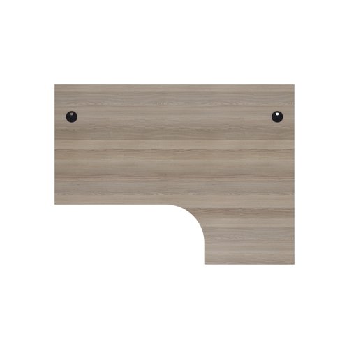 Jemini Radial Right Hand Panel End Desk 1600x1200x730mm Grey Oak KF805076