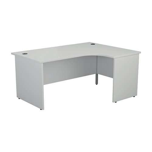 Jemini Radial Right Hand Panel End Desk 1600x1200x730mm White KF805090