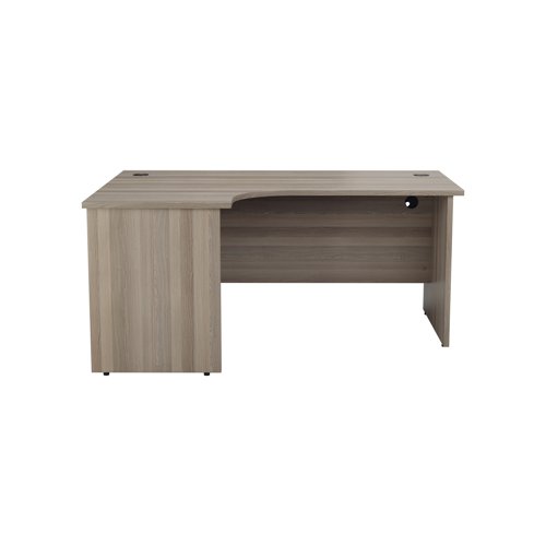 Jemini Radial Left Hand Panel End Desk 1800x1200x730mm Grey Oak KF805137