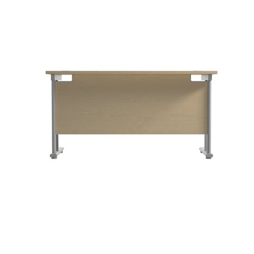 Jemini Rectangular Cantilever Desk 1200x600x730mm Maple/Silver KF806240