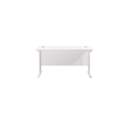 Jemini Rectangular Cantilever Desk 1200x600x730mm White/White KF806295 - KF806295