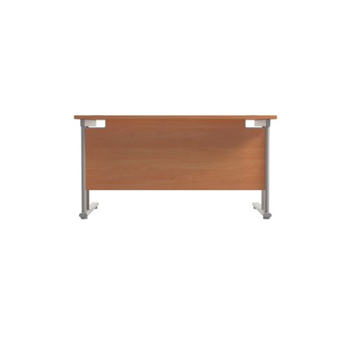 Jemini Rectangular Cantilever Desk 1200x800x730mm Beech/Silver KF806806 Office Desks KF806806