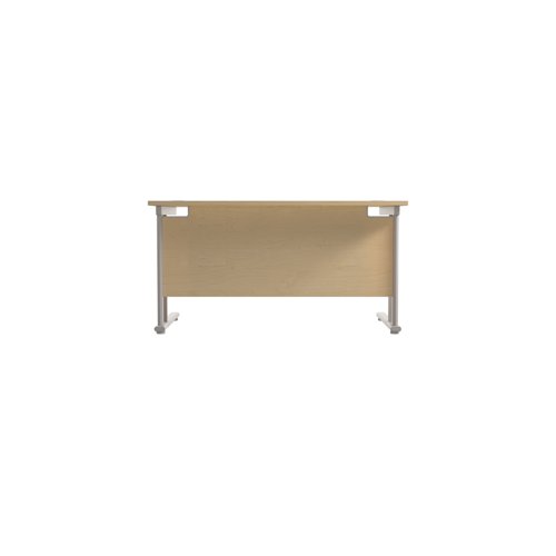 Jemini Rectangular Cantilever Desk 1200x800x730mm Maple/Silver KF806844