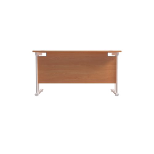 Jemini Rectangular Cantilever Desk 1400x800x730mm Beech/White KF806981 - KF806981