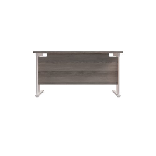Jemini Rectangular Cantilever Desk 1400x800x730mm Grey Oak/White KF806998 - KF806998