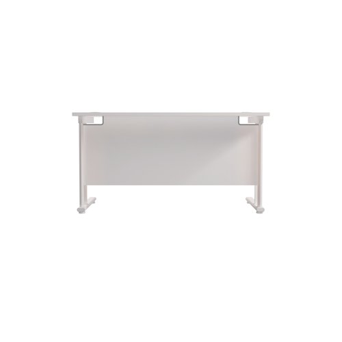 Jemini Rectangular Cantilever Desk 1400x800x730mm White/White KF807018