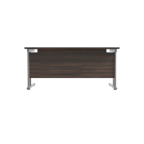 Jemini Rectangular Cantilever Desk1800x800x730mm Dark Walnut/Silver KF807216