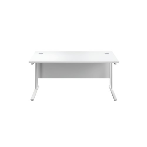 Jemini Rectangular Cantilever Desk 1800x800x730mm White/White KF807254 - KF807254