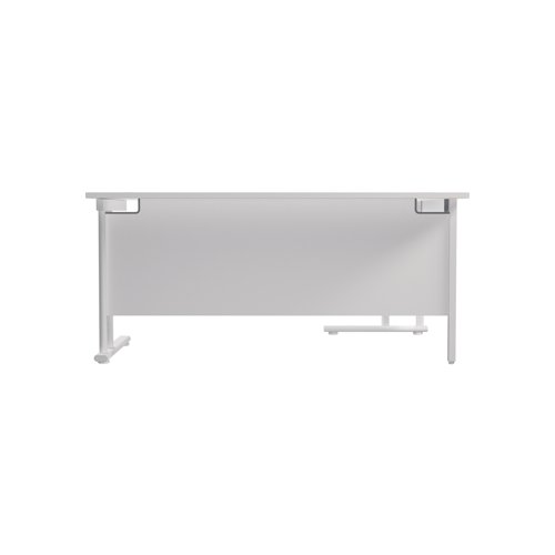Jemini Radial Left Hand Cantilever Desk 1600x1200x730mm White/White KF807674