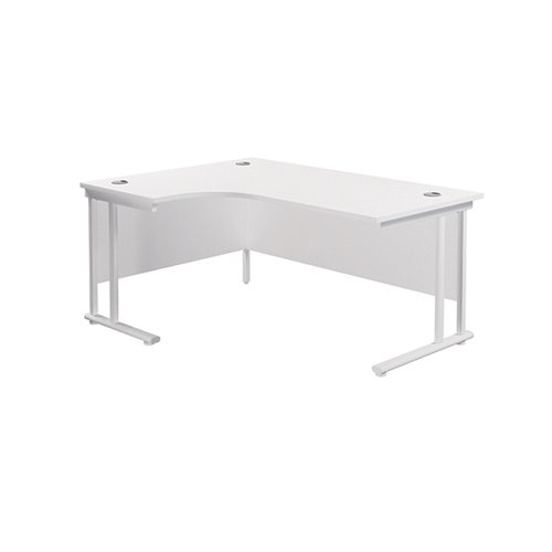 Jemini Cantilever Left Hand Radial Desk 1800mm White/White KF807919