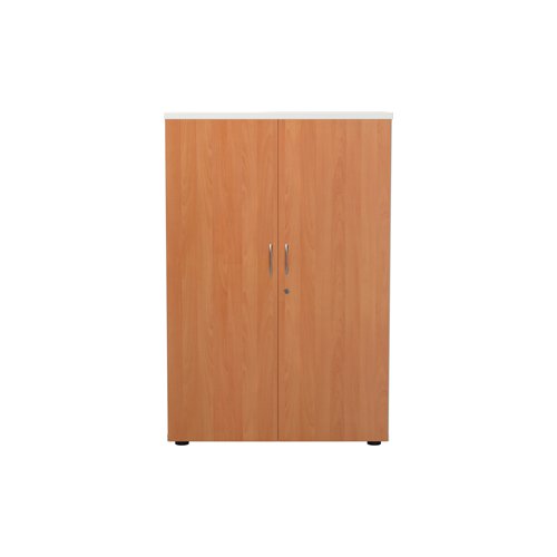 Jemini Wooden Cupboard 800x450x1200mm White/Beech KF810285 VOW