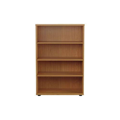 This Jemini Bookcase provides a convenient storage solution for organised office filing. Complete with three shelves, this bookcase is suitable for filing and storing lever arch and box files. The bookcase measures W800 x D450 x H1200mm and comes in a nova oak finish to complement the Jemini furniture range.