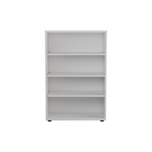 Jemini Wooden Bookcase 800x450x1200mm White KF810377 - VOW - KF810377 - McArdle Computer and Office Supplies