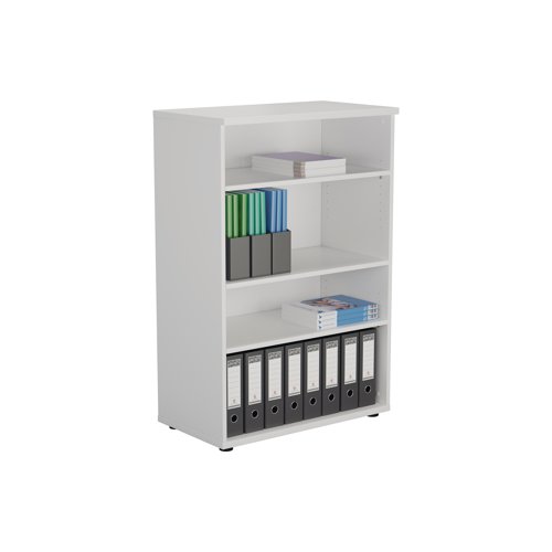 Jemini Wooden Bookcase 800x450x1200mm White KF810377 Bookcases KF810377
