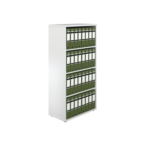 This Jemini Bookcase provides a convenient storage solution for organised office filing. Complete with four shelves, this bookcase is suitable for filing and storing lever arch and box files. The bookcase measures 800x450x1600mm and comes in a white finish to complement the Jemini furniture range.