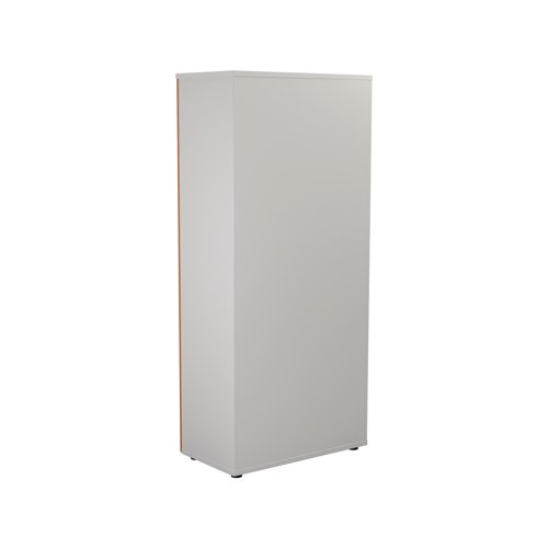 This Jemini Switch Cupboard provides a convenient storage solution for organised office filing. Complete with four shelves, this cupboard is suitable for filing and storing lever arch and box files. The cupboard measures W800 x D450 x H1800mm and comes in a white finish with beech doors to complement the Jemini furniture range.