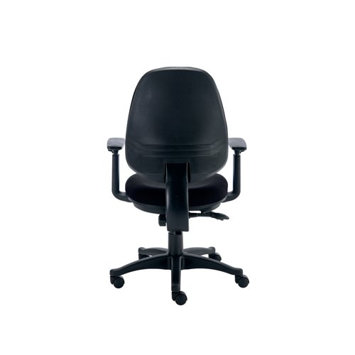 The Astin Nesta Operator Chair has a modern design with adjustable arms and a rounded back for lumbar and back support. The chair has two lever controls for seat height and tilt adjustments, ensuring personalised comfort with a recommended usage time of up to 8 hours.