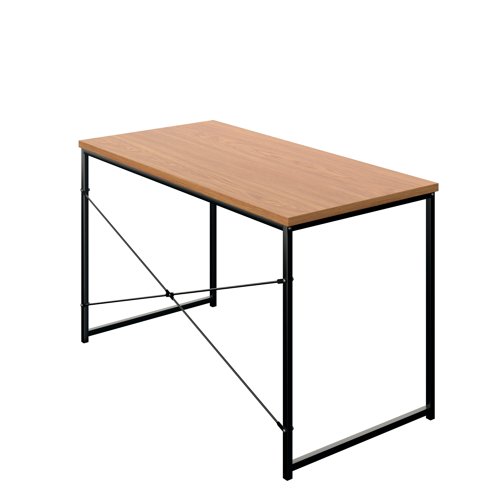 Okoform Rectangular Heated Desk 1200x600x733mm Nova Oak/Black KF81084