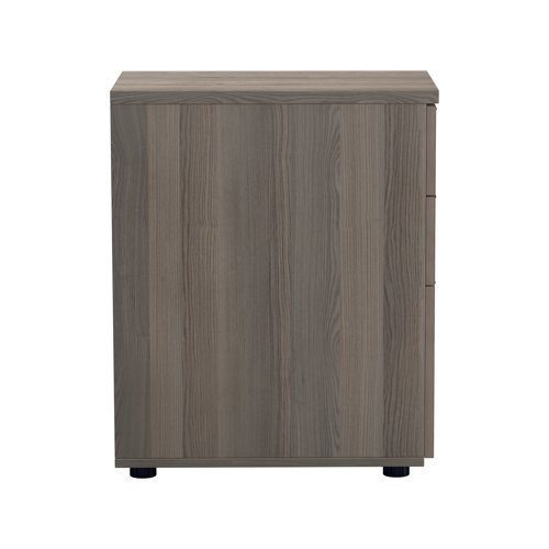 Jemini Essentials 3 Drawer Desk High Pedestal 404x600x730mm Grey Oak KF81088 - KF81088