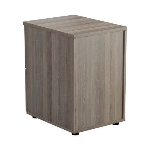 Jemini Essentials 2 Drawer Filing Cabinet 464x600x710mm Grey Oak KF81090 Filing Cabinets KF81090