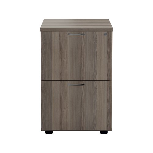 Designed for foolscap suspension files, this Jemini 2 drawer filing cabinet provides a sturdy and robust filing solution. The robust frame has anti-tilt technology for secure filing. The 2 drawers are lockable for storing confidential files and have a capacity of 25kg each. This filing cabinet measures 464x600x710mm and complements office furniture from both the Jemini and Arista ranges.