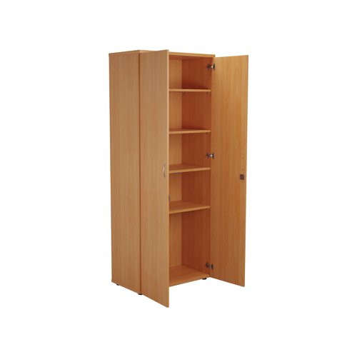 Jemini Wooden Cupboard 800x450x2000mm Beech KF811046 - VOW - KF811046 - McArdle Computer and Office Supplies