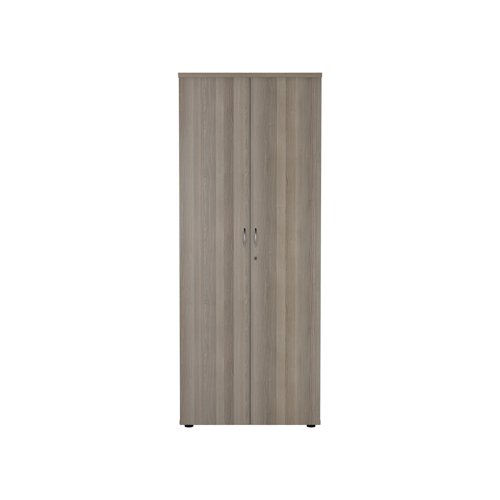 Jemini Wooden Cupboard 800x450x2000mm Grey Oak KF811060 - VOW - KF811060 - McArdle Computer and Office Supplies