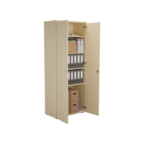 Jemini Wooden Cupboard 800x450x2000mm Maple KF811077 - VOW - KF811077 - McArdle Computer and Office Supplies