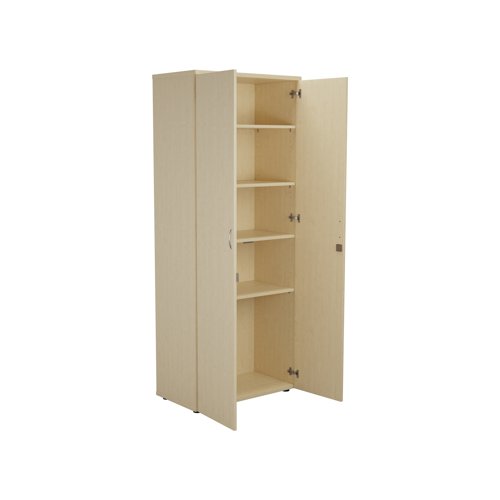 Jemini Wooden Cupboard 800x450x2000mm Maple KF811077 - VOW - KF811077 - McArdle Computer and Office Supplies