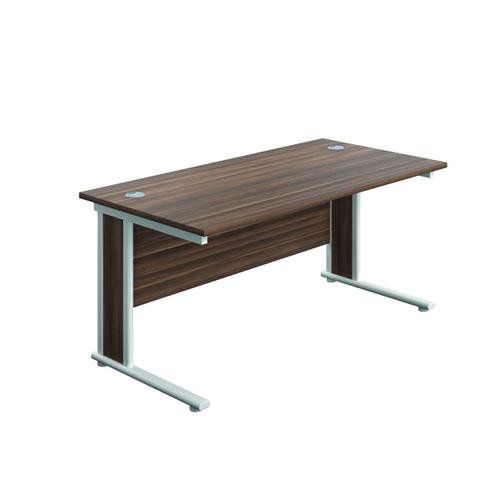 Jemini Double Upright Wooden Insert Rectangular Desk 1200x600mm