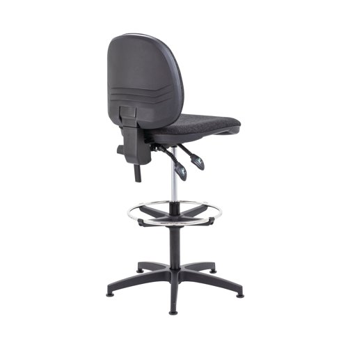 Arista Medium Back Draughtsman Chair 700x700x840-970mm Adjustable Footrest Charcoal KF815148 - KF815148
