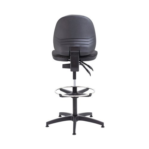 Arista Medium Back Draughtsman Chair 700x700x840-970mm Adjustable Footrest Charcoal KF815148 Office Chairs KF815148