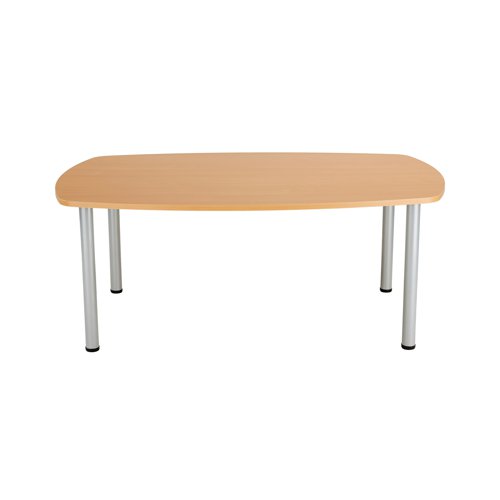 Jemini Boardroom Table 1800x1200x730mm Beech/Silver KF816500